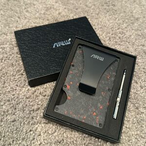 Men’s Forged Black & Red Compact Wallet - RFID blocking NEW